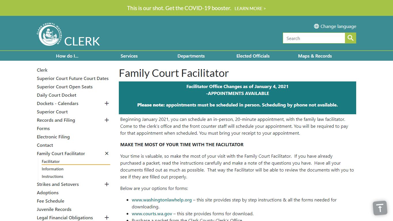 Family Court Facilitator | Clark County